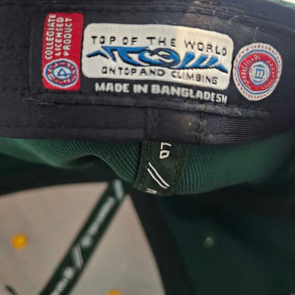 Baylor Bears Fitted Hat Cap Yellow Striped Embroidered BU NCAA Size 7 1/4 - Picture 8 of 8